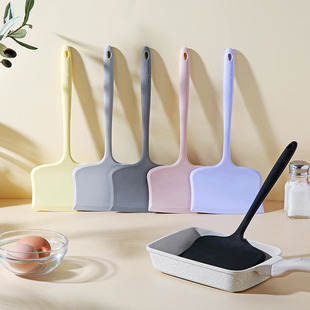 韩国直送硅胶宽锅铲玉子烧蛋卷专用铲子硅胶方形锅铲炒菜煎饼铲