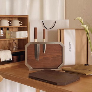 韩式 菜板锅铲收纳架厨房刀具置物架磁吸不锈钢架长方形切菜砧板