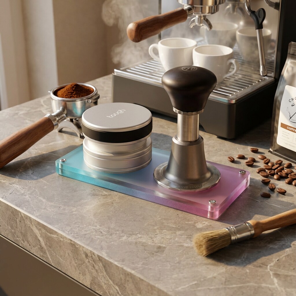 高颜值亚克力咖啡压粉器底座咖啡机配件手柄支架粉锤收纳通用置物