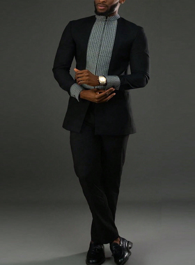 Omnibus Suis Set男士阿拉伯两件套非洲民族服饰休闲套装传统礼服