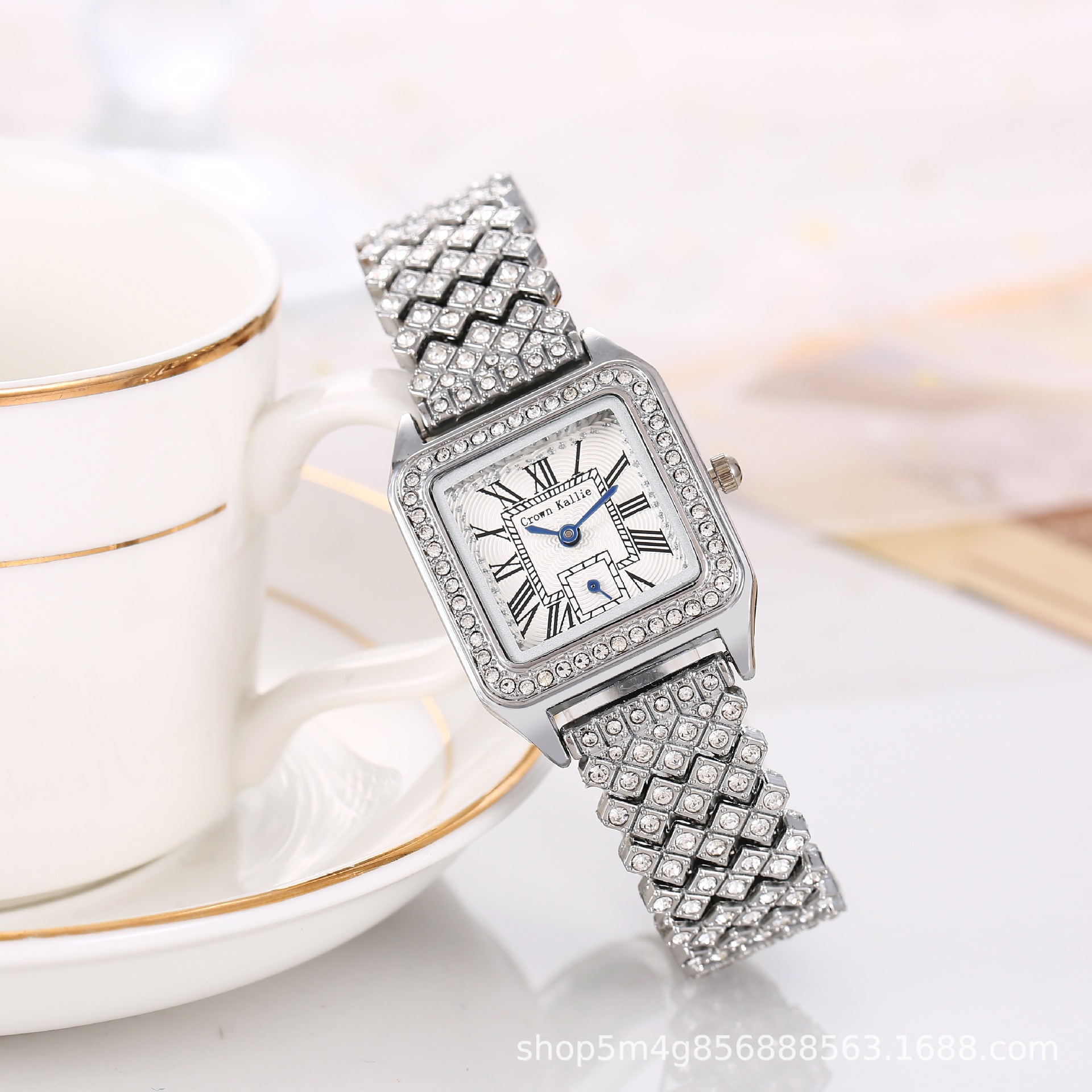 Crown Kallie【维纳斯女神】满天星系列方形气质女士腕表ck8120