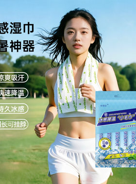 夏季户外冰感降温提神湿巾