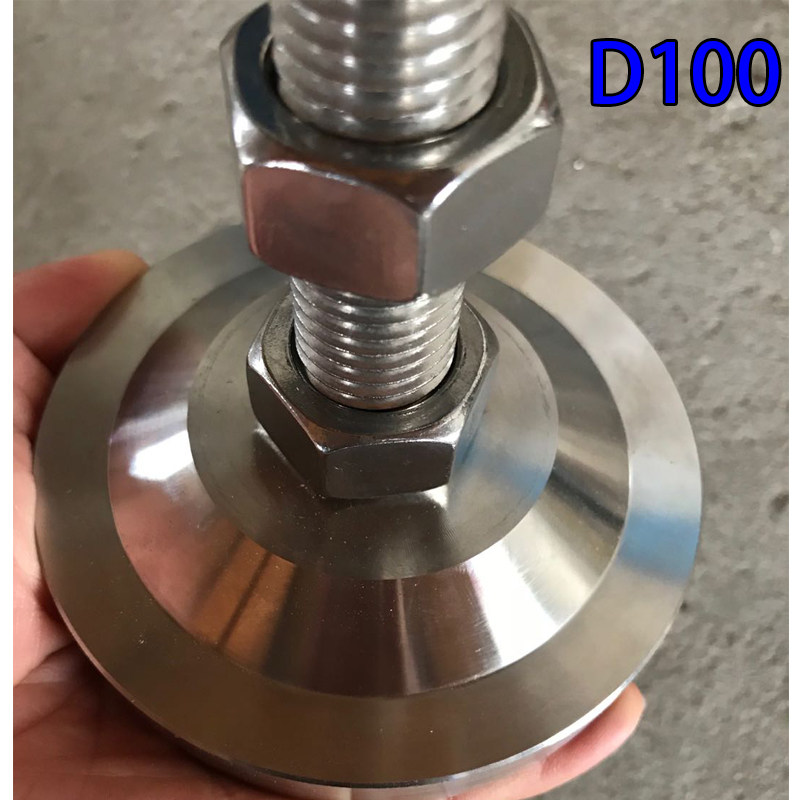 304不锈钢重型调节地脚d100食品医药机械设备脚杯支撑脚m20厂家