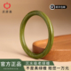 庆祥泰纯天然绿檀木手镯子官方正品 女士紫檀香新中式 饰品木质木镯