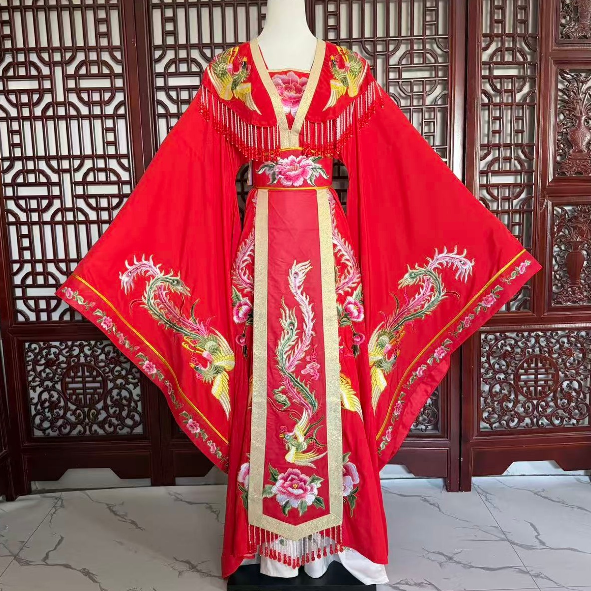 新款古装古风汉服戏曲越剧黄梅歌仔戏粤剧大袖皇后贵妃凤公主花旦