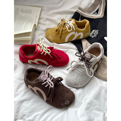 M字韩版休闲的单鞋德训鞋