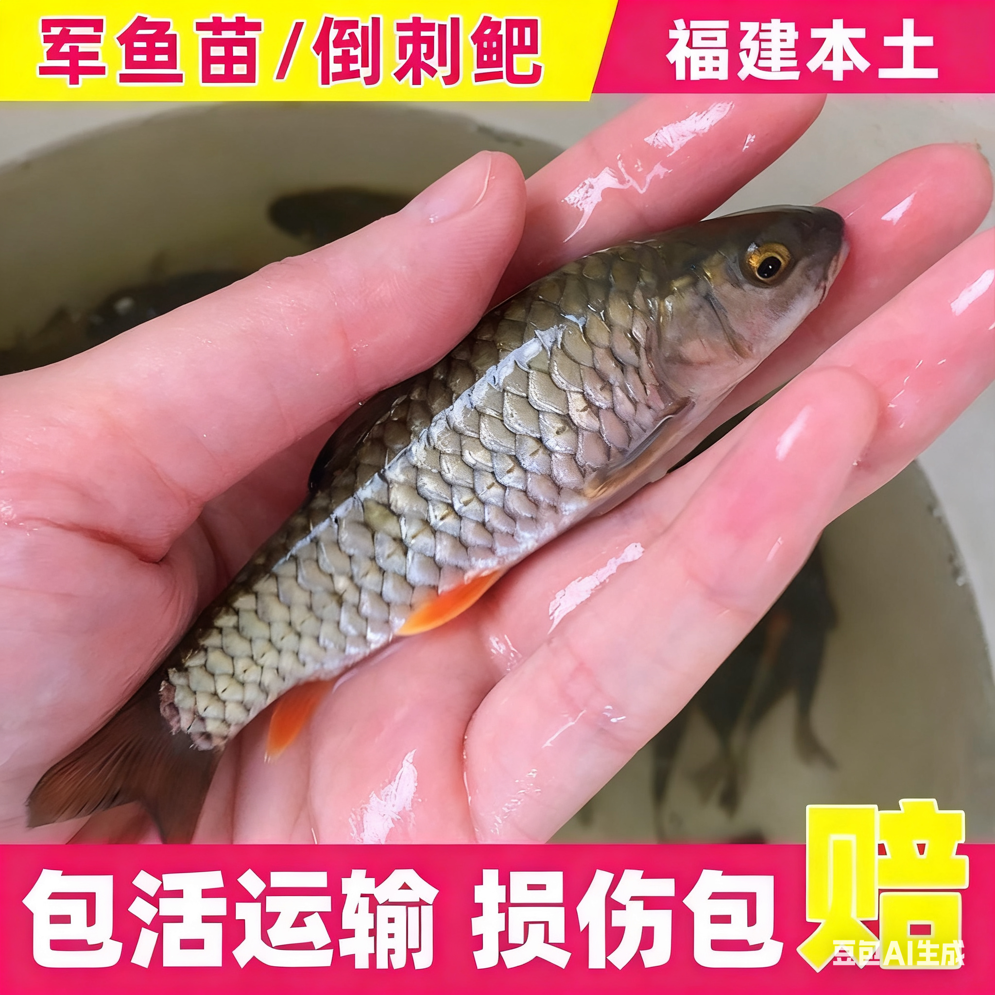 军鱼苗淡水养殖光倒刺鲃将军鱼黄娟鱼苗冷水溪流观赏鱼军鱼石坚鱼