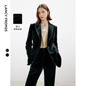 冬季 西裤 新款 朗姿商务ol正肩高级丝绒西服职业上衣通勤西装
