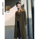 新款 朗姿25复古英伦风长款 风衣外套气质高级感百搭双排扣大衣秋季