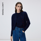 立体钩花2026年春季 新款 朗姿浮雕绣针织衫 开衫 MONEY HONG