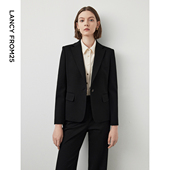 朗姿复古职业气质高级感西装 新款 外套通勤西服正装 上衣设计感冬季
