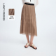 高腰a字百褶裙 法式 朗姿25设计感小众双层网纱半身裙女春秋季 新款