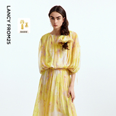 新款 半身裙2025年夏季 漾25系列 朗姿度假风气质印花上衣衬衫