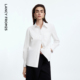 简约翻领长袖 通勤OL衬衫 职业白色上衣2025年秋季 朗姿经典 新款