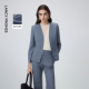 新款 朗姿纯羊毛无领西装 气质职业通勤西服外套高级感2026年春季 女