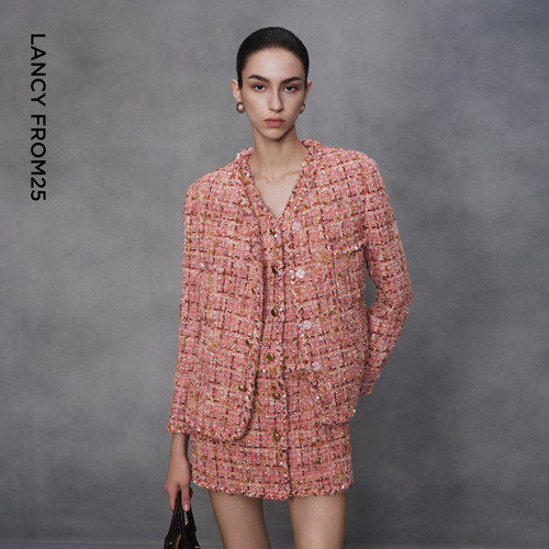 手钩织带 直身廓形 羊毛花纱