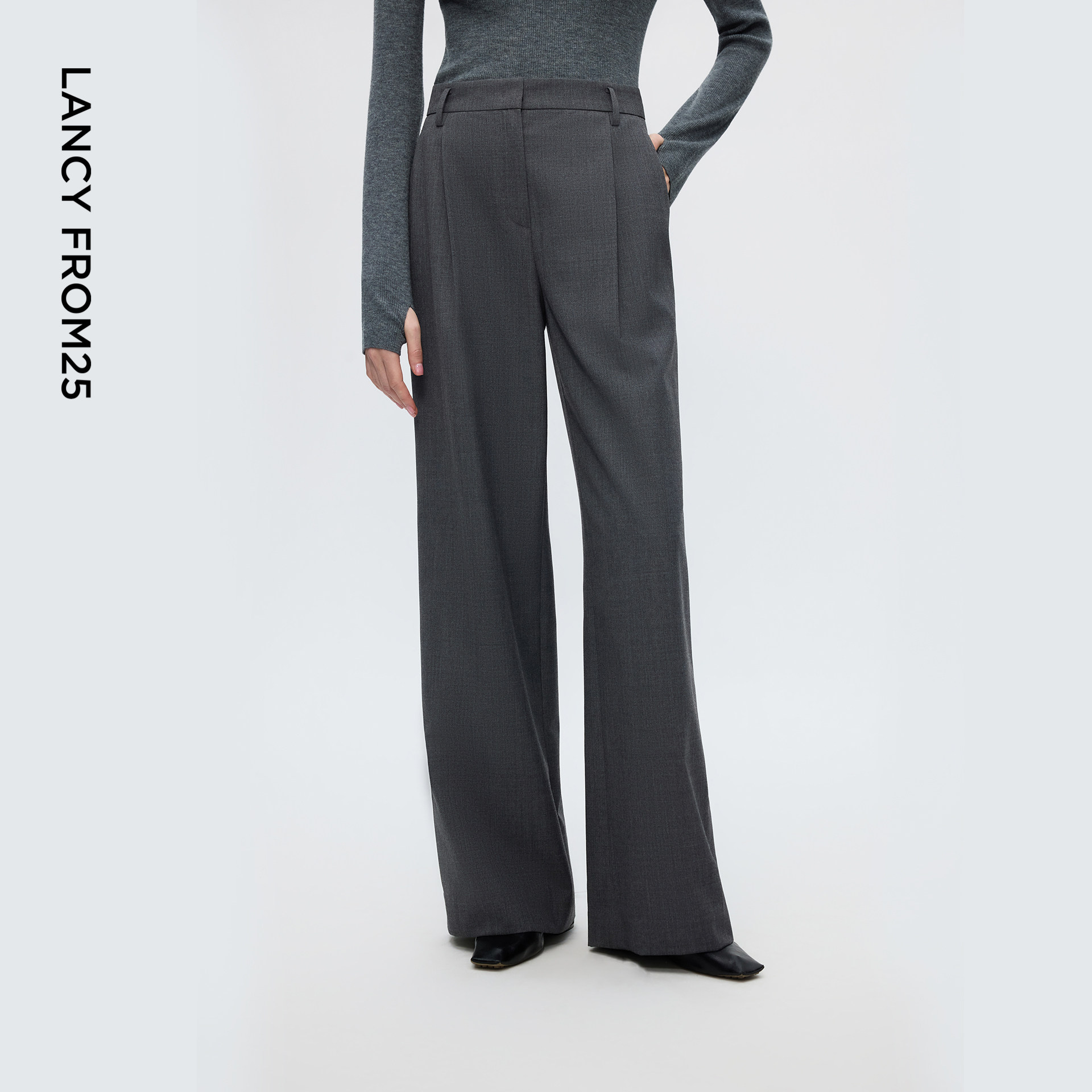 【王楚然同款】朗姿高级感羊毛西裤老钱风西裤2025年冬季新款,女装/女士精品,西装裤/正装裤,淘宝优惠券,粉丝福利购,淘宝优惠卷