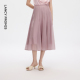 朗姿轻盈飘逸垂坠感A字半身裙光泽感气质网纱裙女2026年夏季 新款