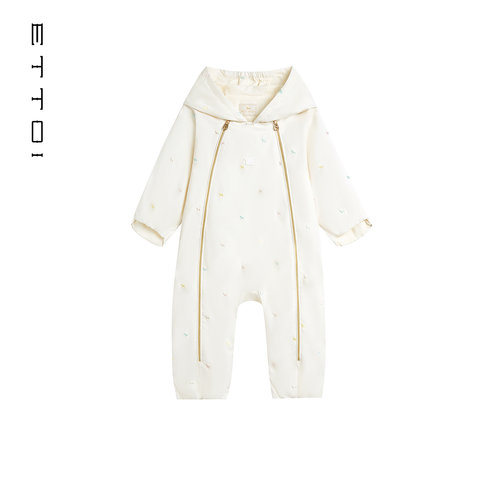 朗姿童装/ETTOI爱多娃男女童连身衣婴儿连帽包屁爬服2026春季新款