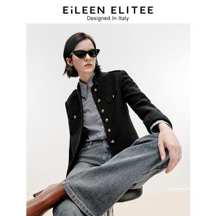 上衣 设计感立领短外套2024冬新款 朗姿欧洲EiLEEN ELITEE复古法式