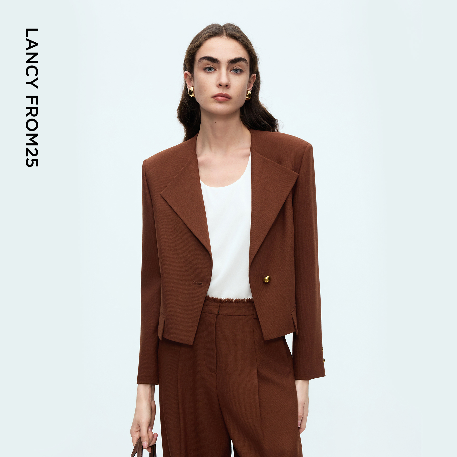 舒适羊毛 短版箱型 2色可选