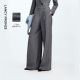 2025年秋季 裤 高级感气质西装 新款 朗姿羊毛灰色高腰直筒西裤 阔腿裤