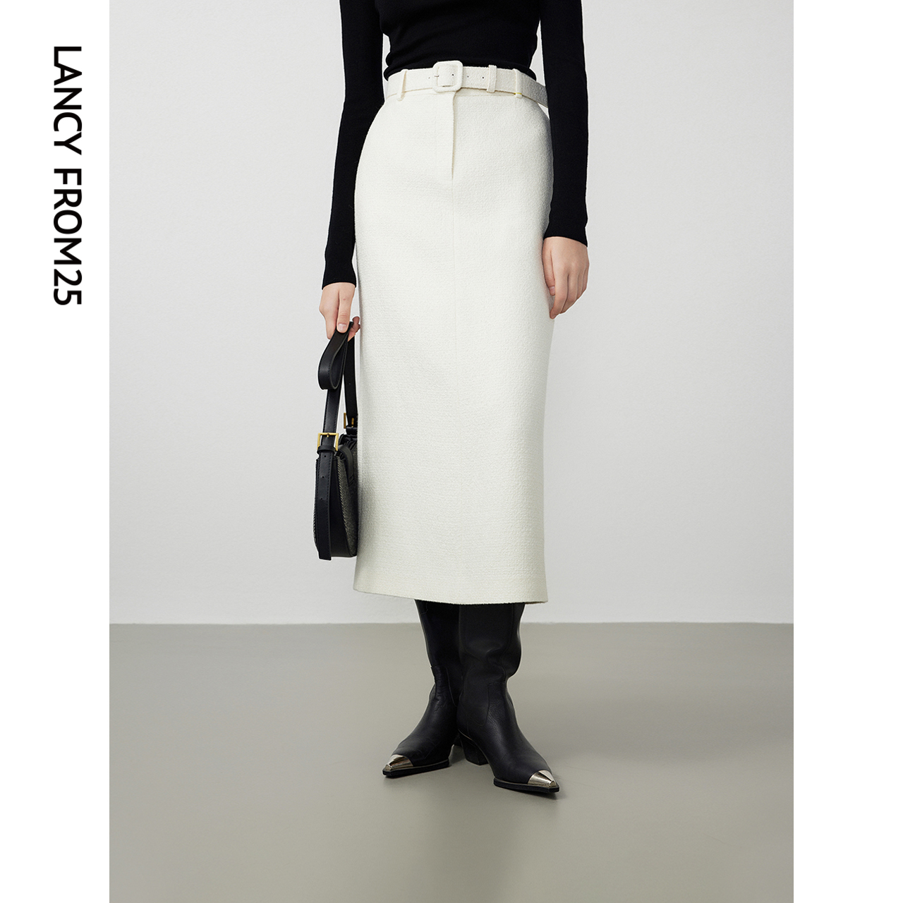 直筒半身裙朗姿中长款通勤