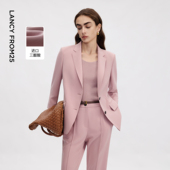 新款 通勤西服外套2026年夏季 朗姿三醋酸平驳领西装 女 律师系列