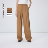 新款 朗姿设计感直筒阔腿休闲西装 子通勤2026年春季 女显高显瘦裤 裤