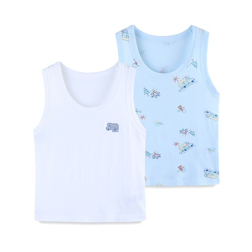 郡是莫代尔背心舒适柔软两件装