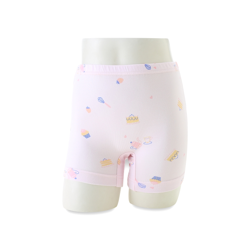 日本GUNZE郡是女童宝宝高腰平角内裤中大童薄款纯棉女孩短裤