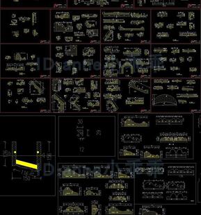 大理石石材cad线条角线腰线工装家装cad施工图剖面切面磨边大样