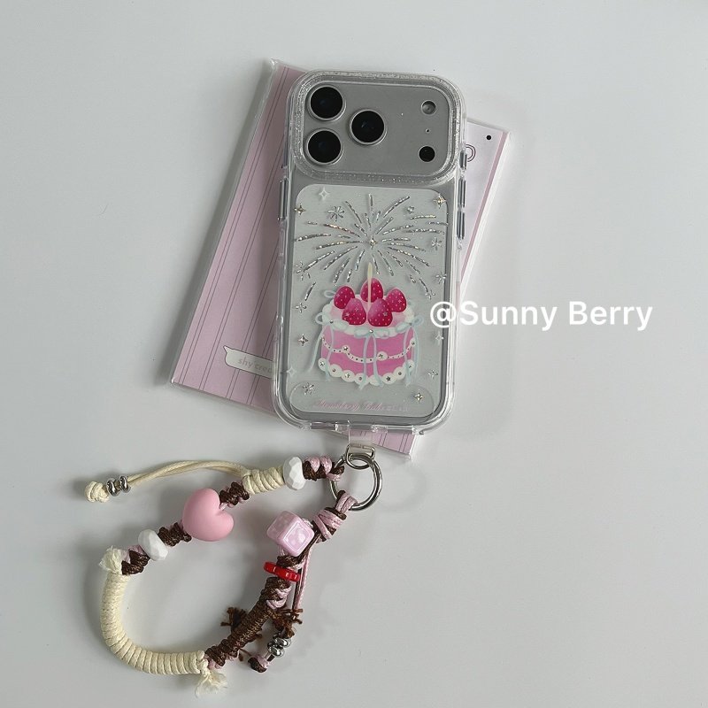 向日的浆果ins韩系小众少女心粉色草莓蛋糕银色星星适用苹果17pro手机壳iphone16promax/14/15保护套防摔,3C数码配件,手机保护套/壳,淘宝优惠券,粉丝福利购,淘宝优惠卷