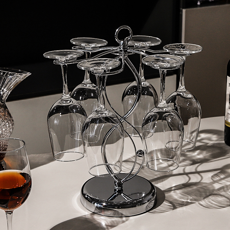 轻奢高档红酒杯杯架摆件现代家居饰品餐厅高脚杯醒酒器酒柜装饰品