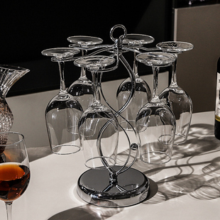 轻奢高档红酒杯杯架摆件现代家居饰品餐厅高脚杯醒酒器酒柜装 饰品