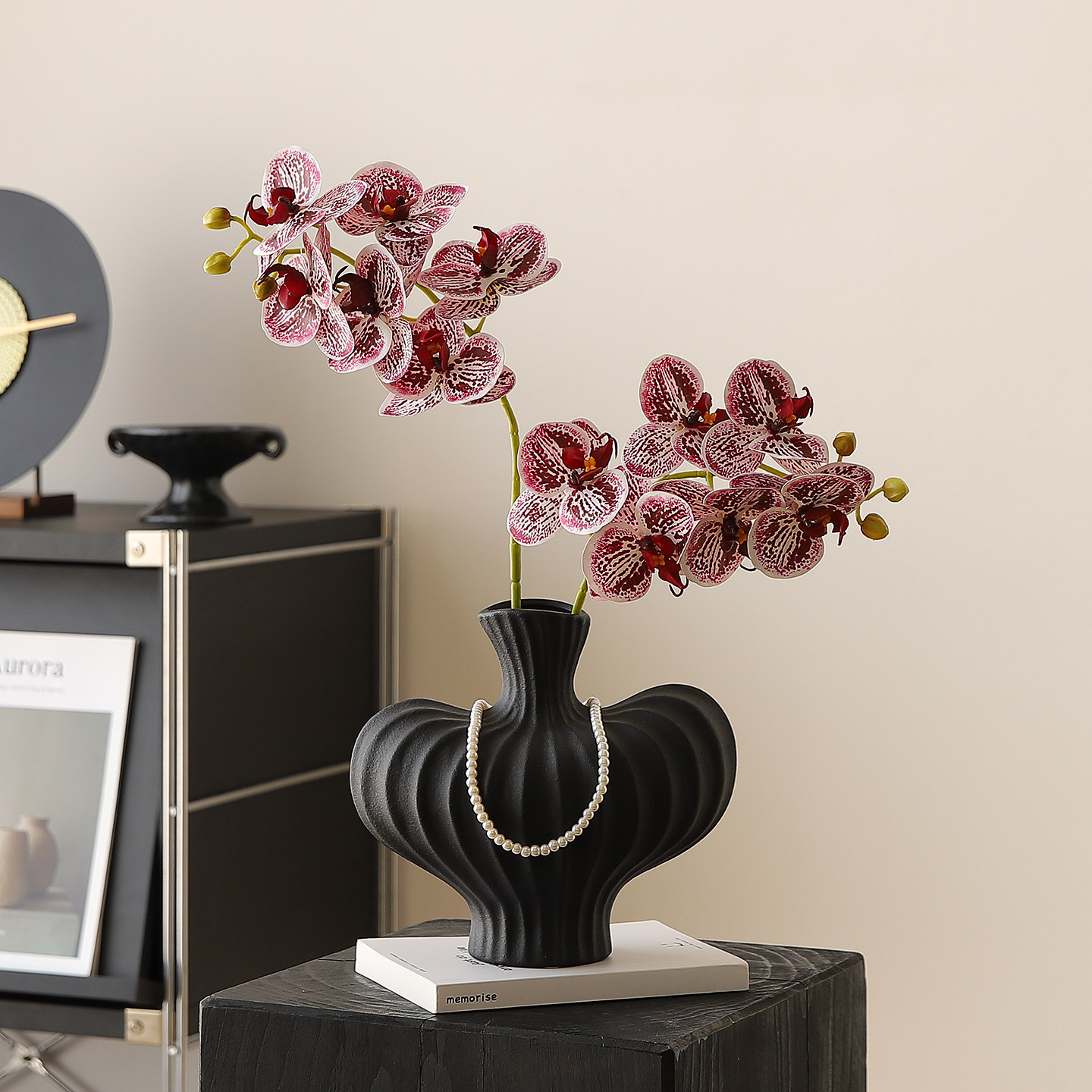 复古陶瓷花瓶摆件客厅插花轻奢小众高级感法式中古意式极简装饰品,家居饰品,花瓶,淘宝优惠券,粉丝福利购,淘宝优惠卷