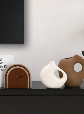 轻奢高档大地色小众高级感摆件艺术软装客厅家居电视柜酒柜装饰品