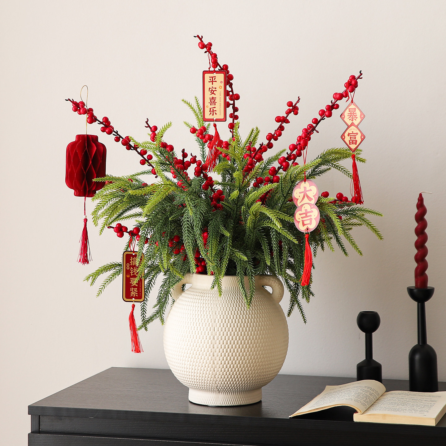 花瓶摆件客厅插花轻奢高档电视柜装饰摆件餐桌花艺摆设高级感小众,家居饰品,装饰摆件,淘宝优惠券,粉丝福利购,淘宝优惠卷