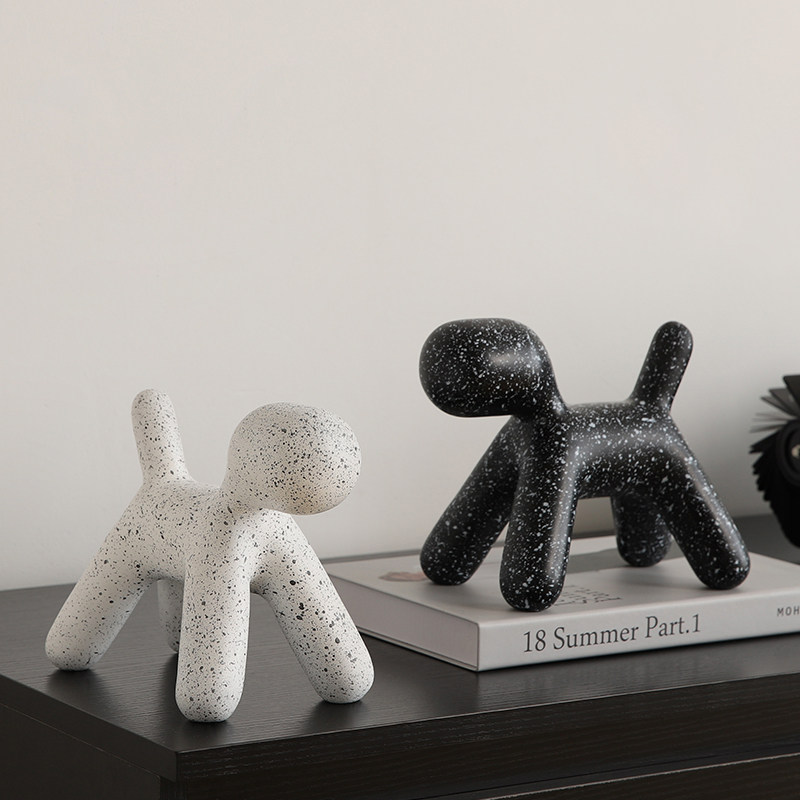 波点狗轻奢高档小众高级感摆件客厅家居新房艺术电视柜酒柜装饰品