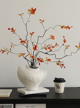中古风假花干树枝客厅轻奢高档办公室玄关高级软装家居装饰品摆件