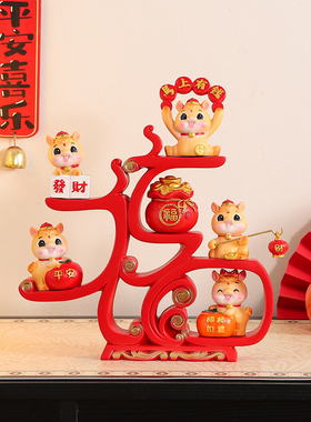 2026国潮马到成功吉祥物生肖马客厅玄关电视柜餐边柜马年装饰摆件