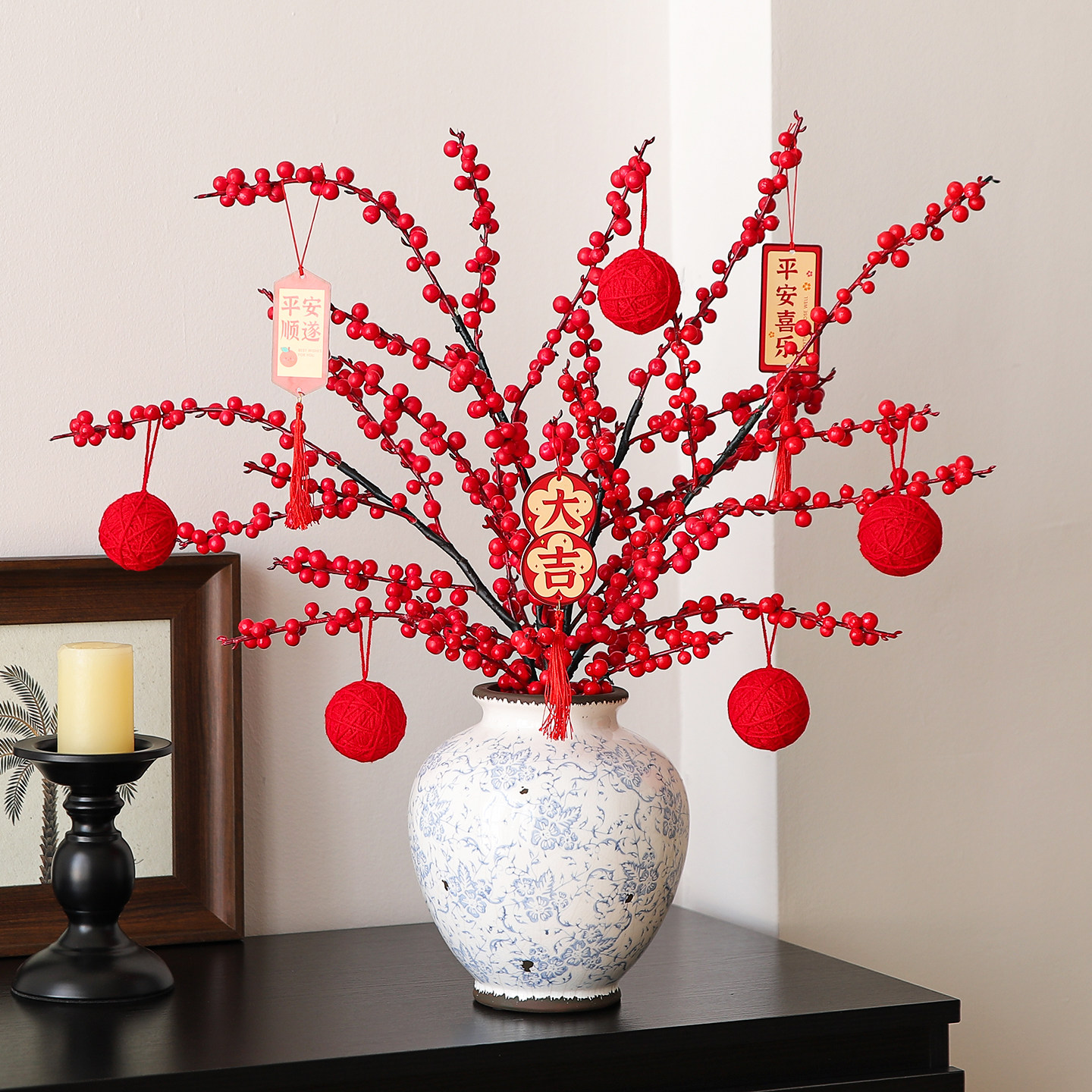 新中式复古陶瓷花瓶摆件轻奢高档客厅插花电视机柜餐桌面花艺摆设,家居饰品,装饰摆件,淘宝优惠券,粉丝福利购,淘宝优惠卷