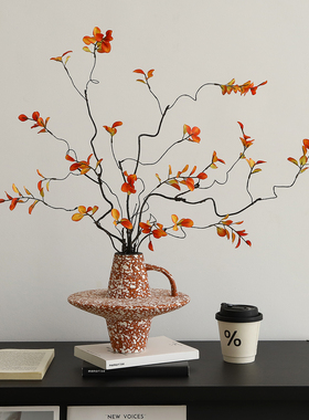 中古风假花干树枝客厅轻奢高档办公室玄关高级软装家居装饰品摆件