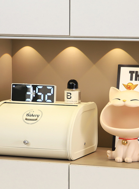 奶油风玄关装饰品钥匙口罩收纳箱储物盒箱进门客厅家居电视柜摆件