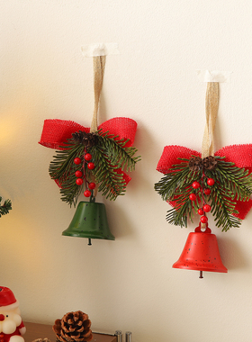 圣诞树圣诞节墙面装饰品场景氛围感布置车上挂饰蝴蝶结christmas