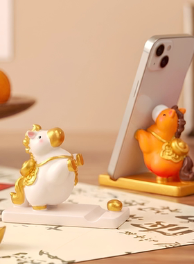 2026马年吉祥物生肖小马手机支架桌面摆件装饰品马上有钱公仔礼物