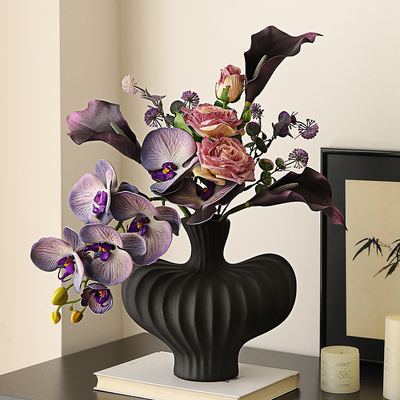 轻奢高端假花仿真花束摆设客厅餐桌桌面花瓶高级感插花摆件装饰品