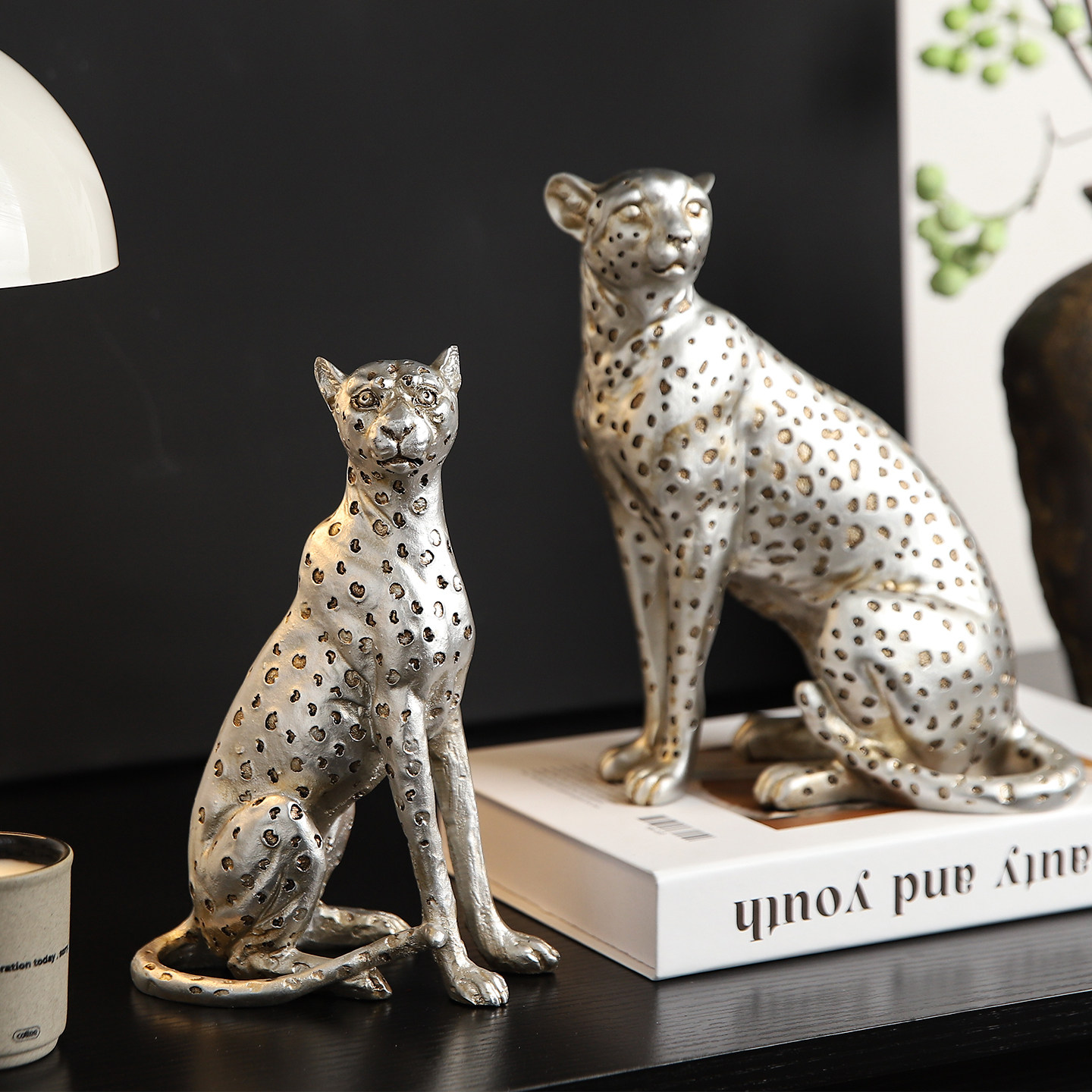 轻奢高档金钱豹艺术摆件高级感小众办公室客厅电视柜酒柜家居装饰,家居饰品,装饰摆件,淘宝优惠券,粉丝福利购,淘宝优惠卷