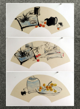 精品66X33CM装饰国画纯手绘卡纸花鸟字画四尺四开花鸟画AH4030100