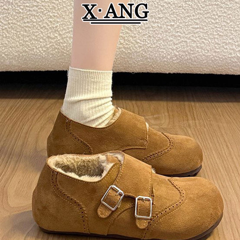 牛皮羊毛版全包勃肯鞋子女鞋一脚蹬乐福鞋加绒加厚保暖棉鞋雪地靴,女鞋,时尚雪地靴,淘宝优惠券,粉丝福利购,淘宝优惠卷